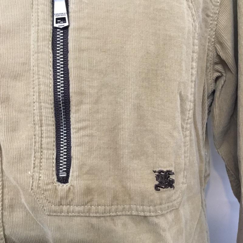 バーバリーブラックレーベル BURBERRY BLACK LABEL シャツ、ブラウス 長袖 D1M18-617-44 コーデュロイ 2 ワンポイント ベージュ / ベージュ / メンズ USED 古着 中古 10071094