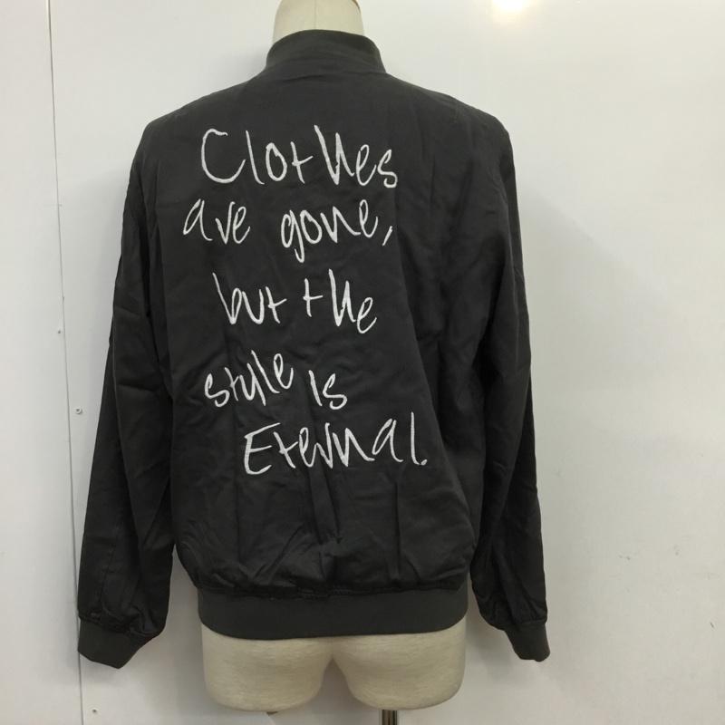 アイテムズ アーバンリサーチ ITEMS URBAN RESEARCH ジャケット、上着 ジャンパー、ブルゾン WH76-17Y001 40 刺繍 チャコールグレー / チャコールグレー / メンズ USED 古着 中古 10071102