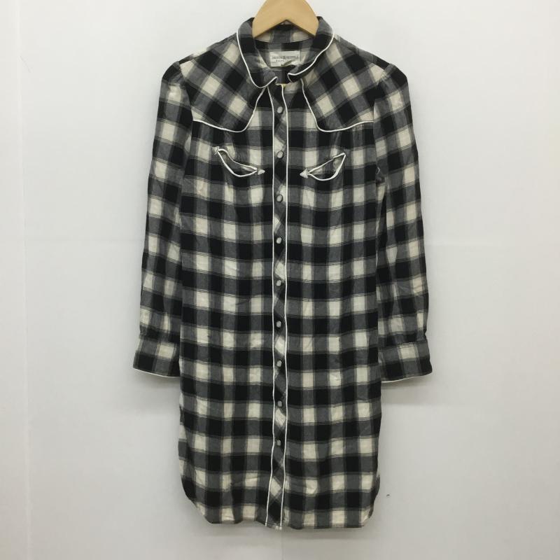 デニムアンドサプライラルフローレン DENIM & SUPPLYRALPHLAUREN ワンピース ミニスカート シャツワンピース XS チェック 黒 / ブラック / レディース USED 古着 中古 10071381