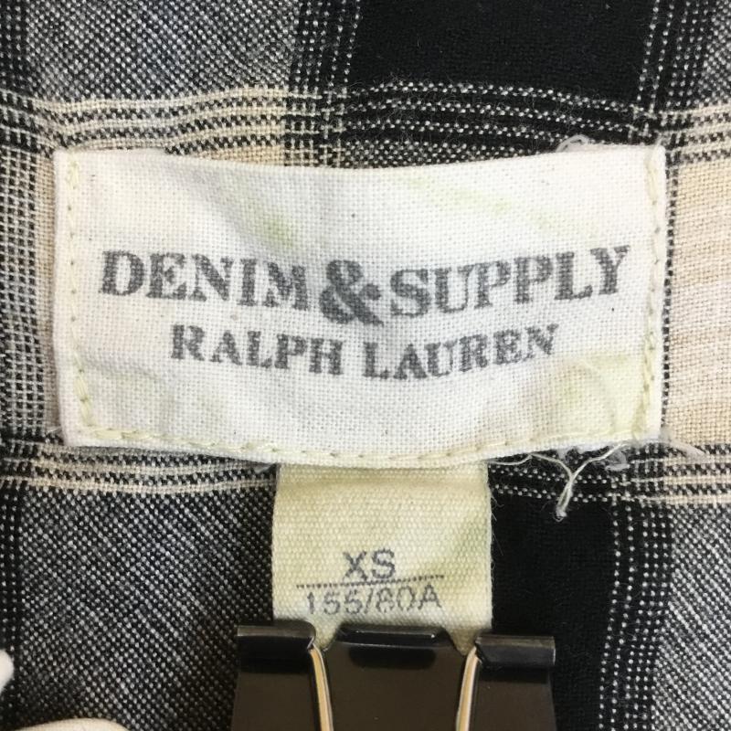 デニムアンドサプライラルフローレン DENIM & SUPPLYRALPHLAUREN ワンピース ミニスカート シャツワンピース XS チェック 黒 / ブラック / レディース USED 古着 中古 10071381