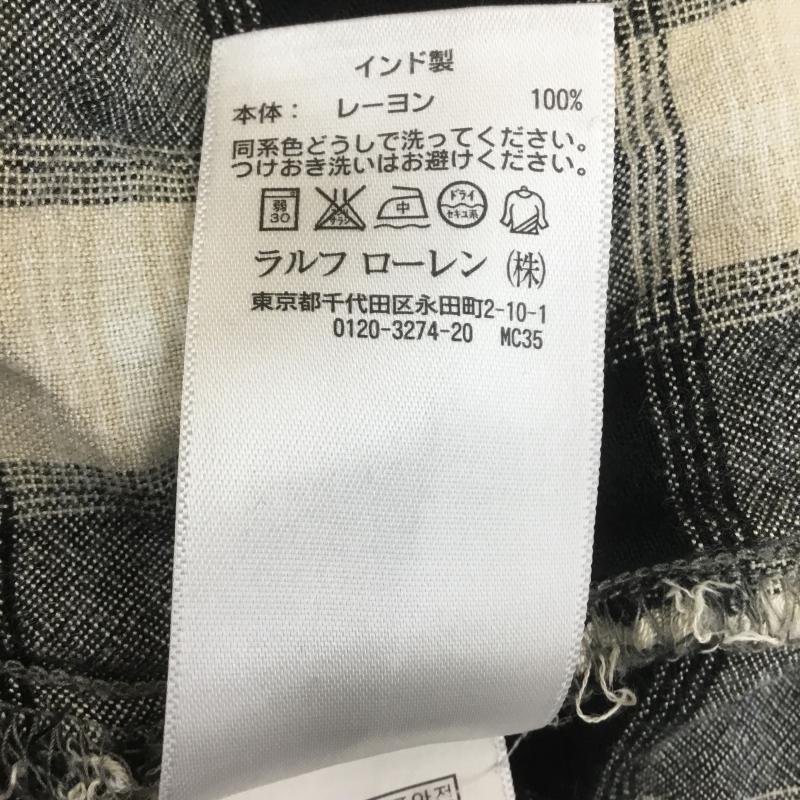 デニムアンドサプライラルフローレン DENIM & SUPPLYRALPHLAUREN ワンピース ミニスカート シャツワンピース XS チェック 黒 / ブラック / レディース USED 古着 中古 10071381