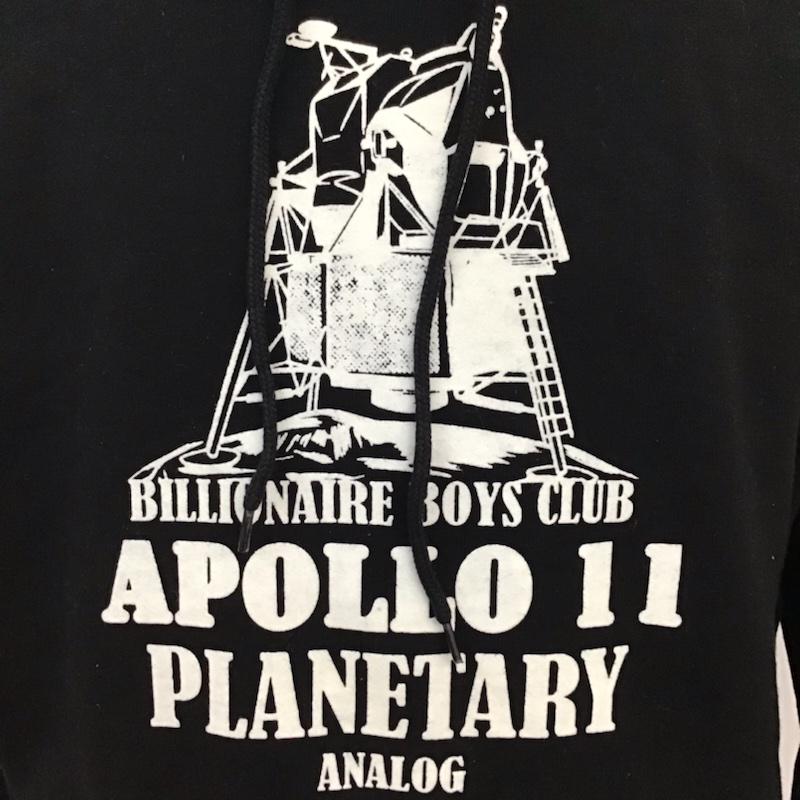 ビリオネア・ボーイズ・クラブ BILLIONAIRE BOYS CLUB パーカー 長袖 891-6302 PLANETARY フーディ プルオーバー M プリント 黒 / ブラック / メンズ USED 古着 中古 10071426