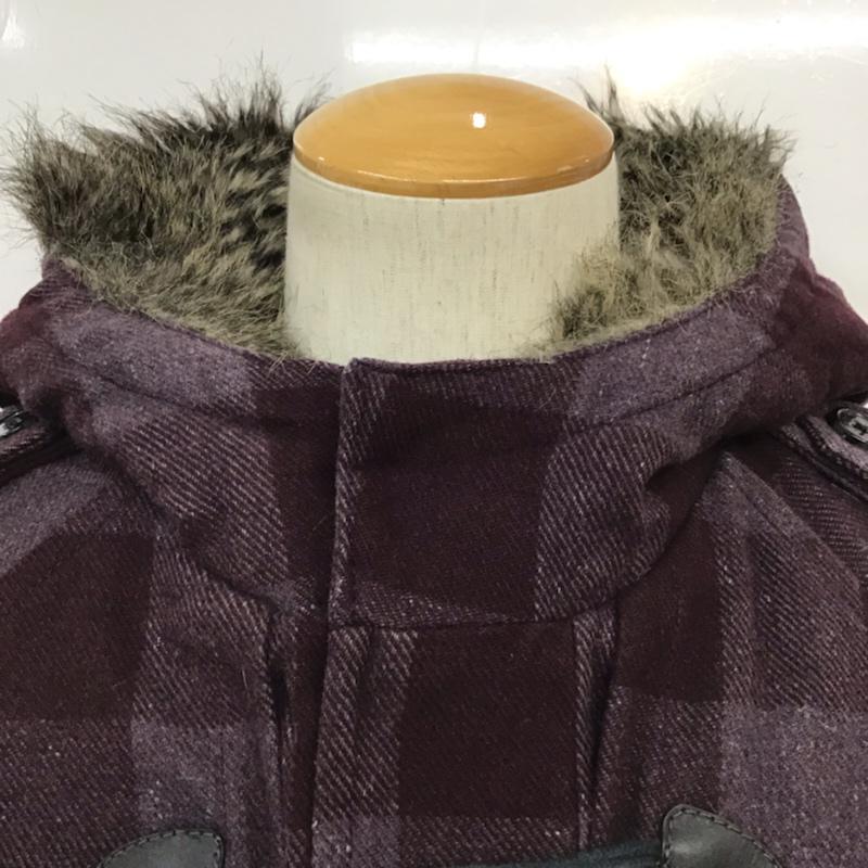 ディーゼル DIESEL コート コート一般 ファー M チェック 紫 / パープル / メンズ USED 古着 中古 10071577