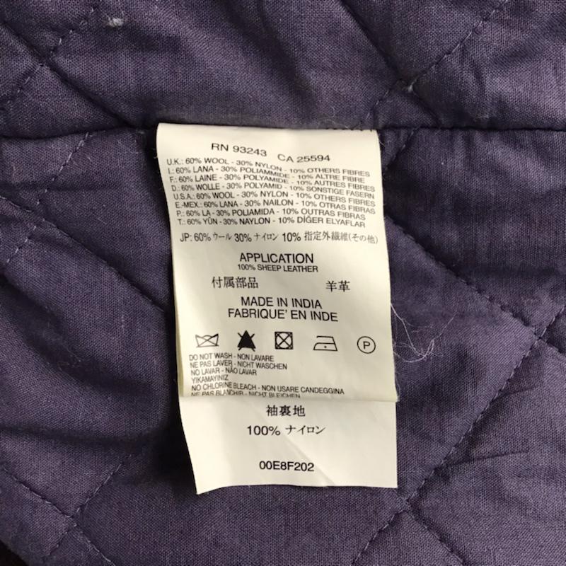 ディーゼル DIESEL コート コート一般 ファー M チェック 紫 / パープル / メンズ USED 古着 中古 10071577