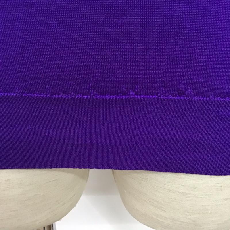 ジョンスメドレー JOHN SMEDLEY ニット、セーター 長袖 ウール Vネック M 無地 紫 / パープル / メンズ USED 古着 中古 10071614