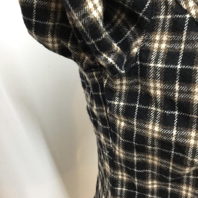 バーバリーブルーレーベル BURBERRY BLUE LABEL シャツ、ブラウス 長袖 E1M50-240-09 フリル コットン 36 チェック 黒 / ブラック / X ベージュ / ベージュ / X 白 / ホワイト / レディース USED 古着 中古 10071659