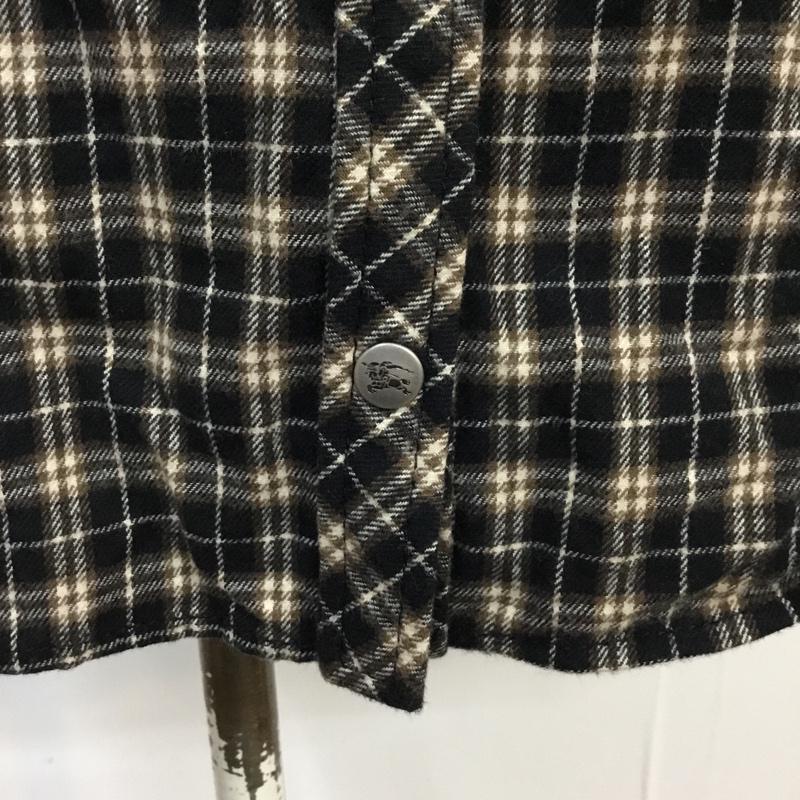 バーバリーブルーレーベル BURBERRY BLUE LABEL シャツ、ブラウス 長袖 E1M50-240-09 フリル コットン 36 チェック 黒 / ブラック / X ベージュ / ベージュ / X 白 / ホワイト / レディース USED 古着 中古 10071659