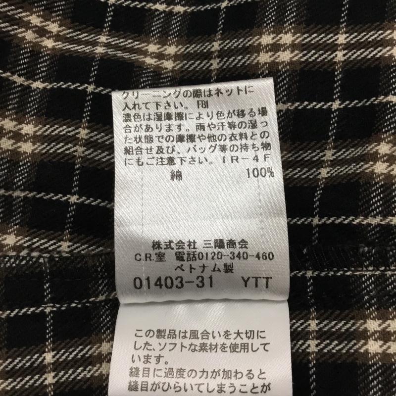 バーバリーブルーレーベル BURBERRY BLUE LABEL シャツ、ブラウス 長袖 E1M50-240-09 フリル コットン 36 チェック 黒 / ブラック / X ベージュ / ベージュ / X 白 / ホワイト / レディース USED 古着 中古 10071659