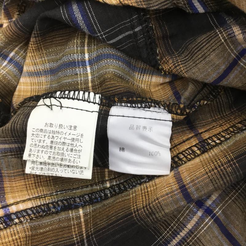 アコースティック ACOUSTIC シャツ、ブラウス 長袖 M チェック 茶 / ブラウン / メンズ USED 古着 中古 10071722