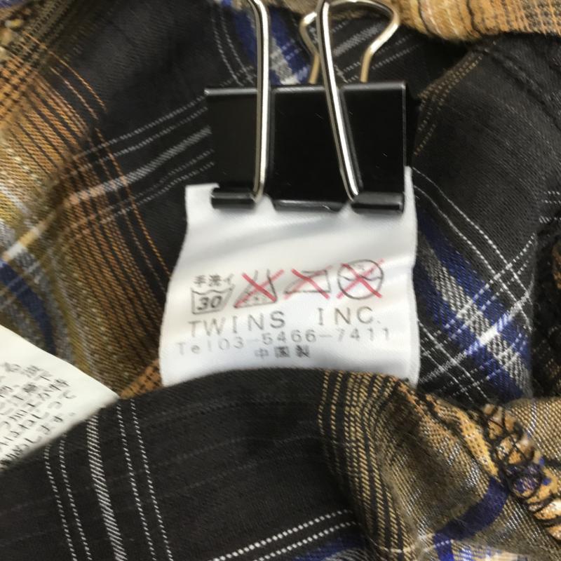 アコースティック ACOUSTIC シャツ、ブラウス 長袖 M チェック 茶 / ブラウン / メンズ USED 古着 中古 10071722