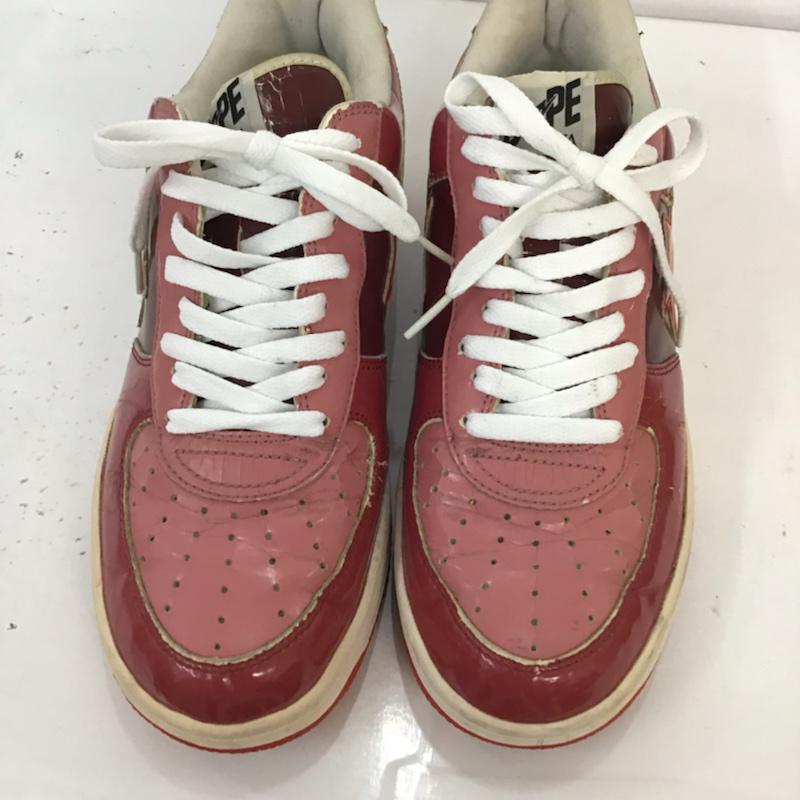 アベイシングエイプ A BATHING APE スニーカー スニーカー 2006FS-001 BAPESTA ベイプスタ 28cm 箱有 28.0cm ロゴ、文字 赤 / レッド / X 白 / ホワイト / メンズ USED 古着 中古 10071736