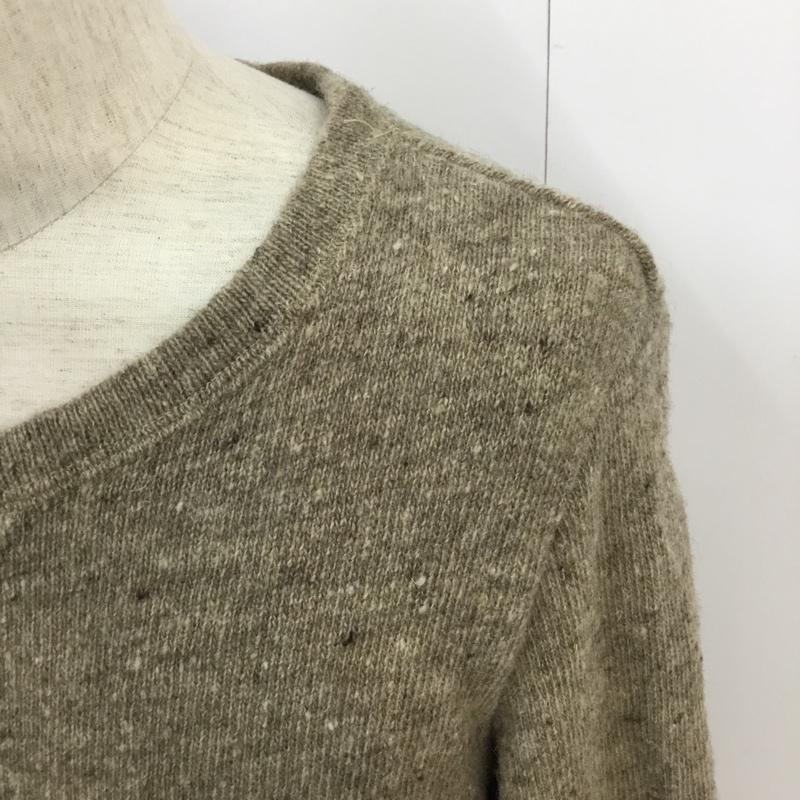 レミ レリーフ REMI RELIEF ニット、セーター 長袖 ウール レイヤード クルーネック M 無地 ベージュ / ベージュ / メンズ USED 古着 中古 10071772