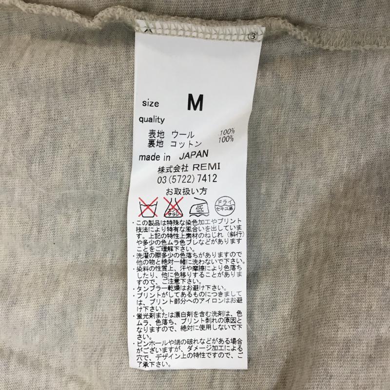 レミ レリーフ REMI RELIEF ニット、セーター 長袖 ウール レイヤード クルーネック M 無地 ベージュ / ベージュ / メンズ USED 古着 中古 10071772