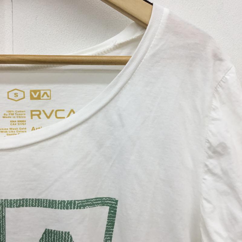ルーカ RVCA Tシャツ 半袖 S ロゴ、文字 白 / ホワイト / レディース USED 古着 中古 10071822