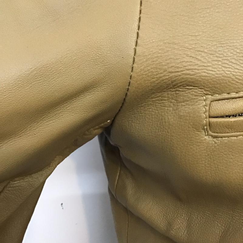アイテムズ アーバンリサーチ ITEMS URBAN RESEARCH ジャケット、上着 レザージャケット ラムレザーシングルライダース タグ付き 羊革 38 無地 キャメル / キャメル / メンズ USED 古着 中古 10071888