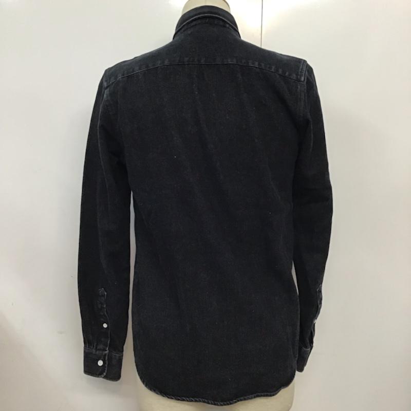 サタデーズサーフニューヨークシティー SATURDAYS SURF NYC シャツ、ブラウス 長袖 13173 ボタンダウン デニム S 無地 黒 / ブラック / メンズ USED 古着 中古 10071909