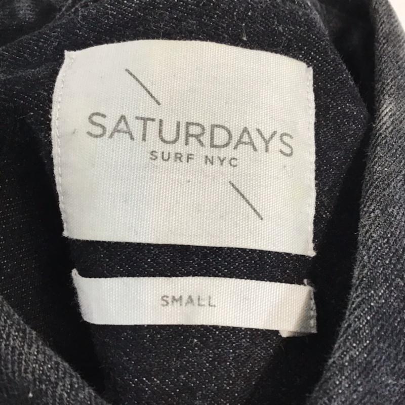 サタデーズサーフニューヨークシティー SATURDAYS SURF NYC シャツ、ブラウス 長袖 13173 ボタンダウン デニム S 無地 黒 / ブラック / メンズ USED 古着 中古 10071909