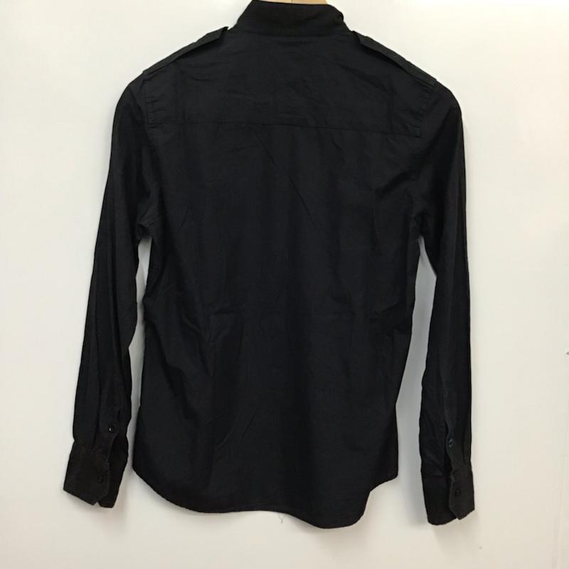 グリーン green シャツ、ブラウス 長袖 1 無地 黒 / ブラック / メンズ USED 古着 中古 10071923
