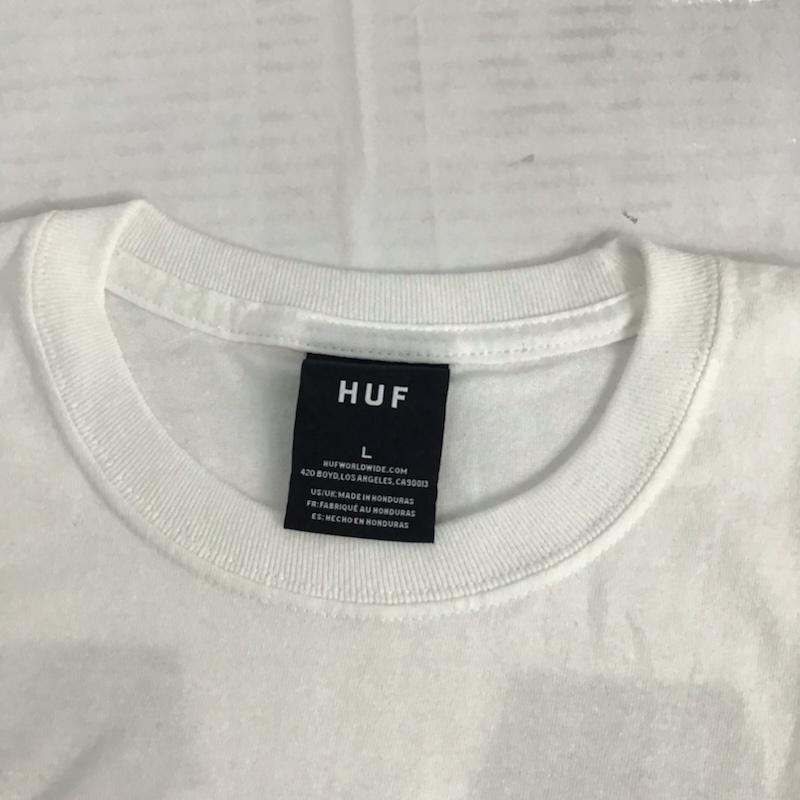 ハフ HUF Tシャツ 半袖 クラシックHロゴ L プリント 白 / ホワイト / メンズ USED 古着 中古 10071931