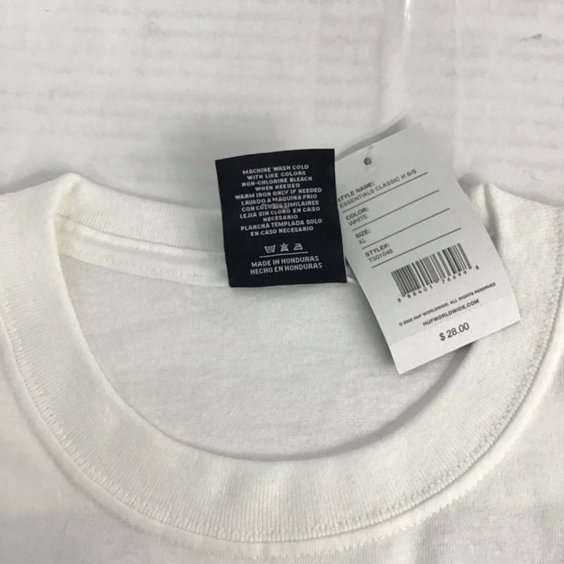 ハフ HUF Tシャツ 半袖 TS01048 クラシックHロゴ タグ付き XL ロゴ、文字 白 / ホワイト / メンズ USED 古着 中古 10071932