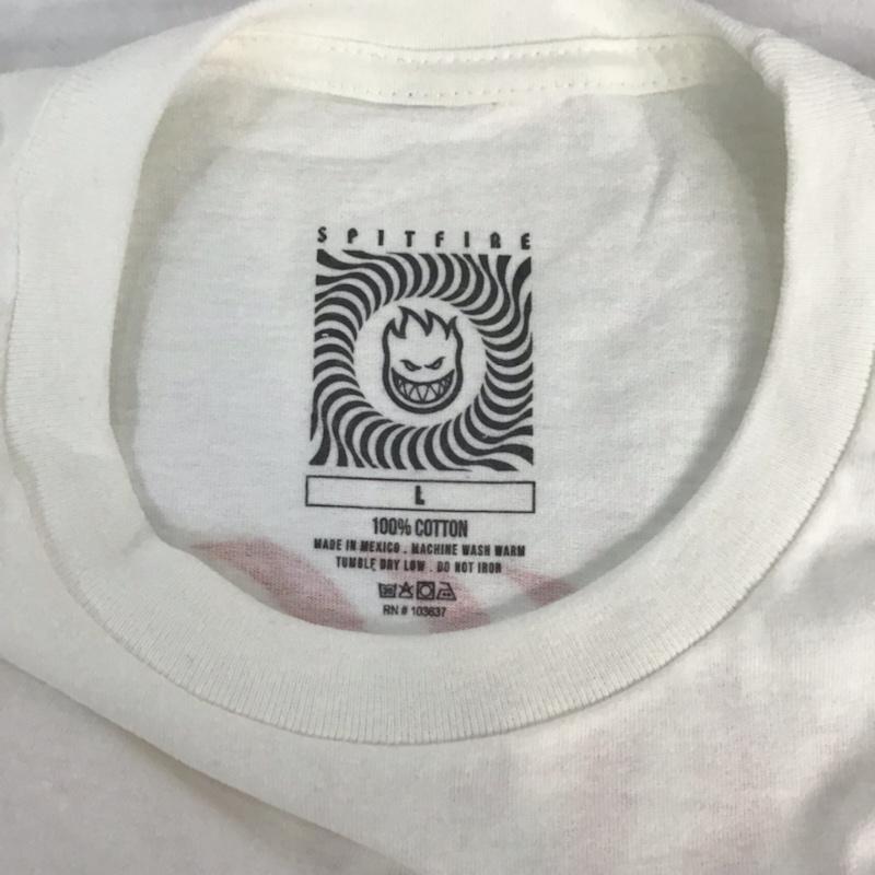スピットファイア spitfire Tシャツ 半袖 CLASSIC SWIRL OVERLAY TEE L プリント 白 / ホワイト / メンズ USED 古着 中古 10071933