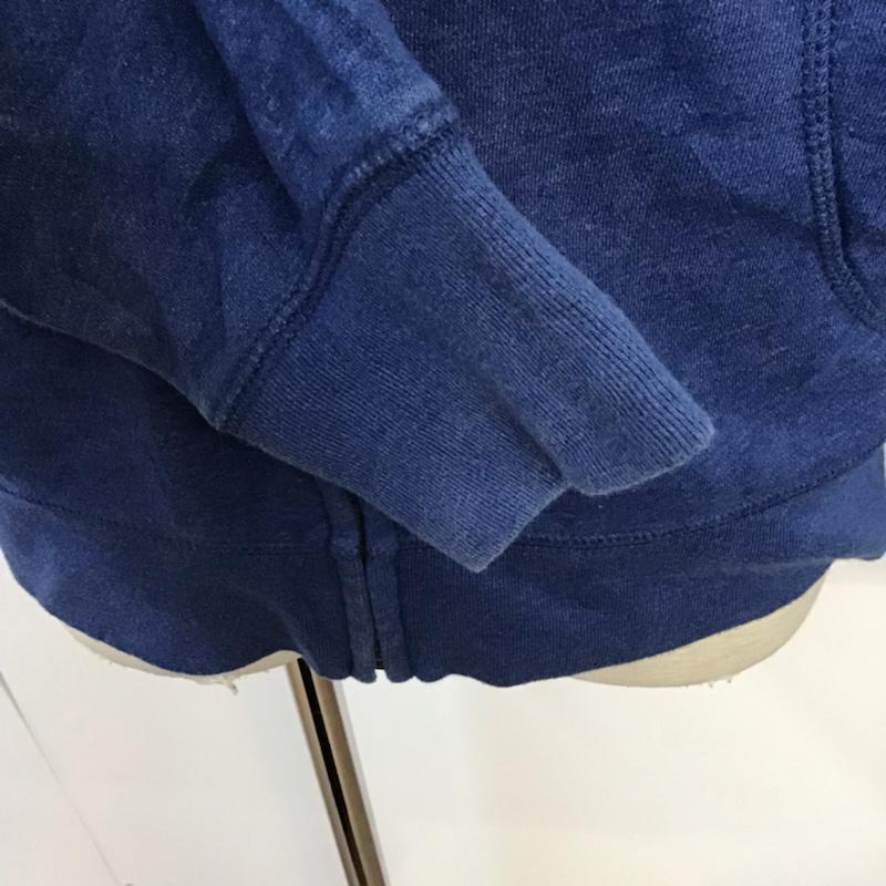 オールドネイビー OLD NAVY パーカー 長袖 ジップアップ スウェット 裏起毛 M ロゴ、文字 青 / ブルー / メンズ USED 古着 中古 10071972