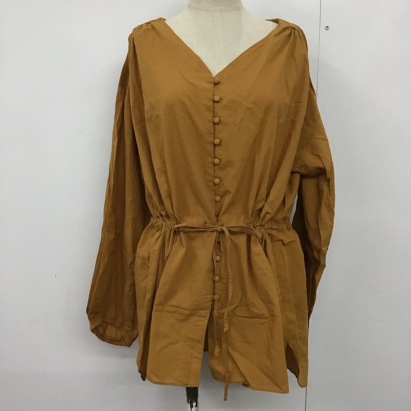 ニコアンド niko and... シャツ、ブラウス 長袖 S202CB04FL ボイルドロスト 4 無地 キャメル / キャメル / レディース USED 古着 中古 10072011