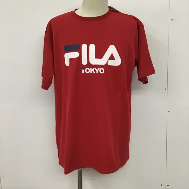 フィラ FILA Tシャツ 半袖 FM5165 再帰反射 吸水速乾 タグ付き LL ロゴ、文字 赤 / レッド / メンズ USED 古着 中古 10072043