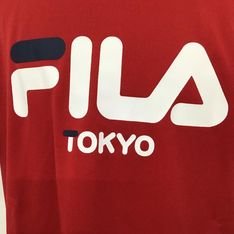 フィラ FILA Tシャツ 半袖 FM5165 再帰反射 吸水速乾 タグ付き LL ロゴ、文字 赤 / レッド / メンズ USED 古着 中古 10072043