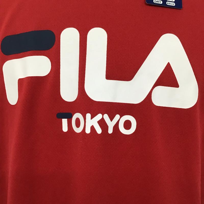 フィラ FILA Tシャツ 半袖 FM5165 再帰反射 吸水速乾 タグ付き L ロゴ、文字 赤 / レッド / メンズ USED 古着 中古 10072045