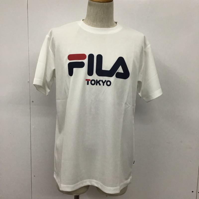 フィラ FILA Tシャツ 半袖 FM5165 再帰反射 吸水速乾 タグ付き L ロゴ、文字 白 / ホワイト / メンズ USED 古着 中古 10072049