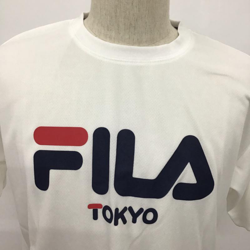 フィラ FILA Tシャツ 半袖 FM5165 再帰反射 吸水速乾 タグ付き L ロゴ、文字 白 / ホワイト / メンズ USED 古着 中古 10072049