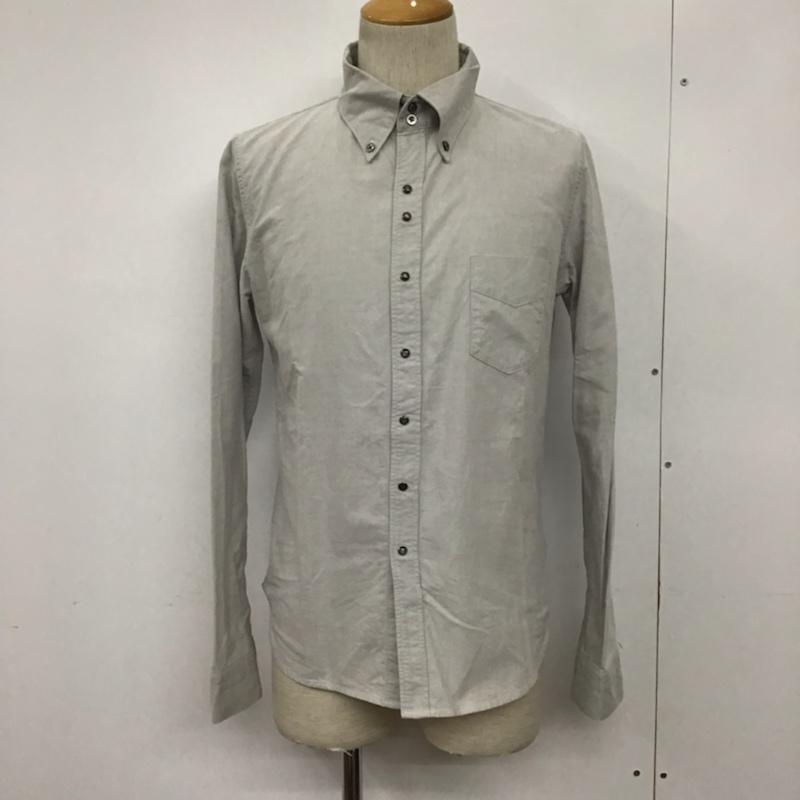 ダヴルジェイケイ wjk シャツ、ブラウス 長袖 ox04ys ボタンダウン M 無地 灰 / グレー / メンズ USED 古着 中古 10072089