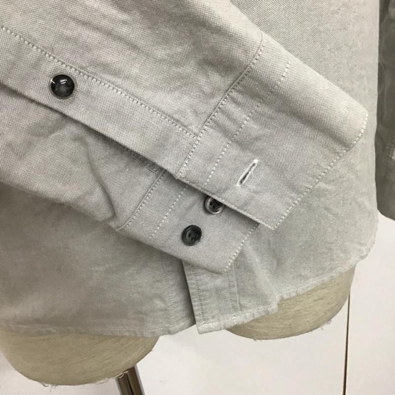 ダヴルジェイケイ wjk シャツ、ブラウス 長袖 ox04ys ボタンダウン M 無地 灰 / グレー / メンズ USED 古着 中古 10072089