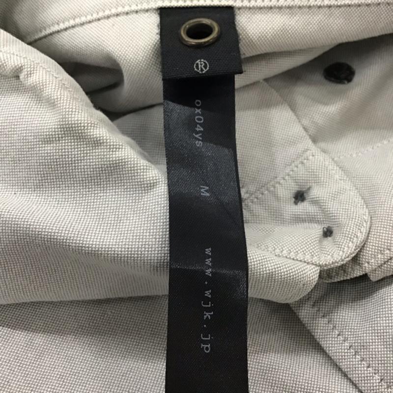 ダヴルジェイケイ wjk シャツ、ブラウス 長袖 ox04ys ボタンダウン M 無地 灰 / グレー / メンズ USED 古着 中古 10072089