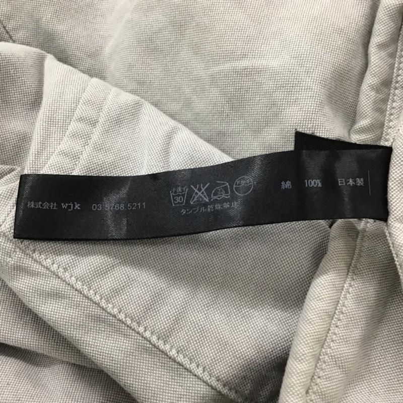 ダヴルジェイケイ wjk シャツ、ブラウス 長袖 ox04ys ボタンダウン M 無地 灰 / グレー / メンズ USED 古着 中古 10072089
