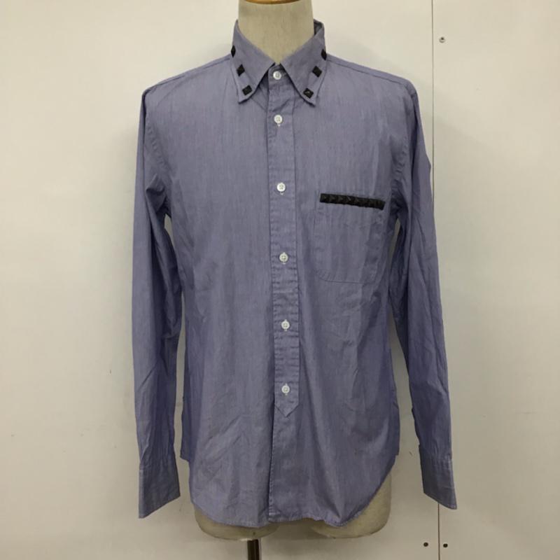 ビューティアンドユースユナイテッドアローズ BEAUTY&YOUTH UNITED ARROWS シャツ、ブラウス 長袖 1211-218-0385 スタッズ L 青 / ブルー / X 白 / ホワイト / メンズ USED 古着 中古 10072095