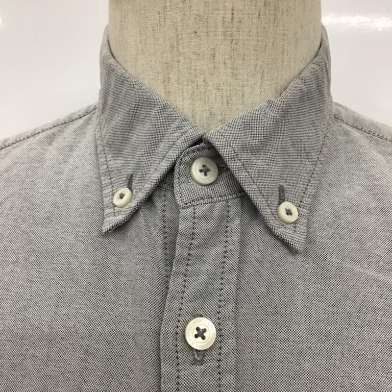 バーバリーブラックレーベル BURBERRY BLACK LABEL シャツ、ブラウス 長袖 D1M10-404-04 ボタンダウン 2 ワンポイント 灰 / グレー / メンズ USED 古着 中古 10072104