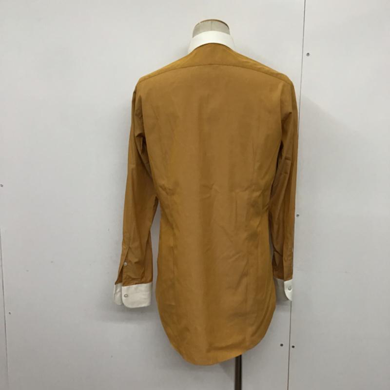 トゥモローランド TOMORROWLAND シャツ、ブラウス 長袖 PILGRIM クレリックシャツ 無地 白 / ホワイト / X キャメル / キャメル / メンズ USED 古着 中古 10072105