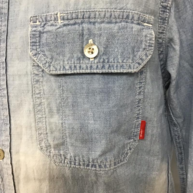 ダブルタップス WTAPS シャツ、ブラウス 長袖 141GWDT-SHM06 シャンブレーシャツ 1 無地 水色 / ライトブルー / メンズ USED 古着 中古 10072106