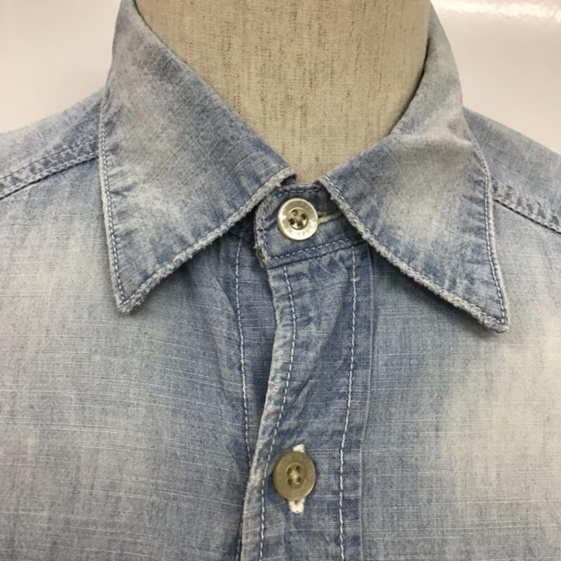 ダブルタップス WTAPS シャツ、ブラウス 長袖 141GWDT-SHM06 シャンブレーシャツ 1 無地 水色 / ライトブルー / メンズ USED 古着 中古 10072106