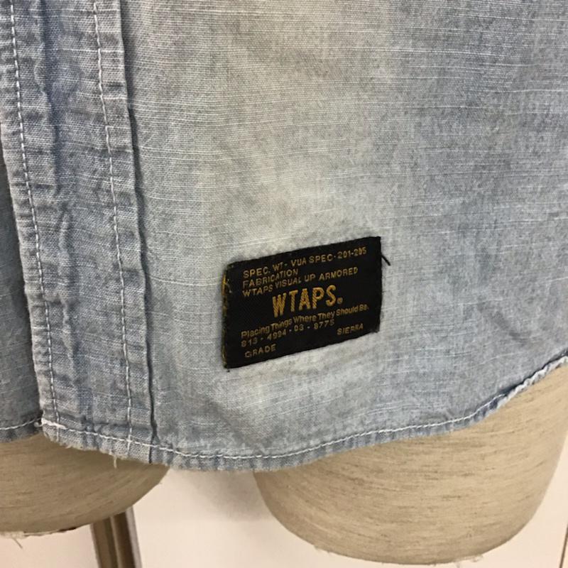 ダブルタップス WTAPS シャツ、ブラウス 長袖 141GWDT-SHM06 シャンブレーシャツ 1 無地 水色 / ライトブルー / メンズ USED 古着 中古 10072106