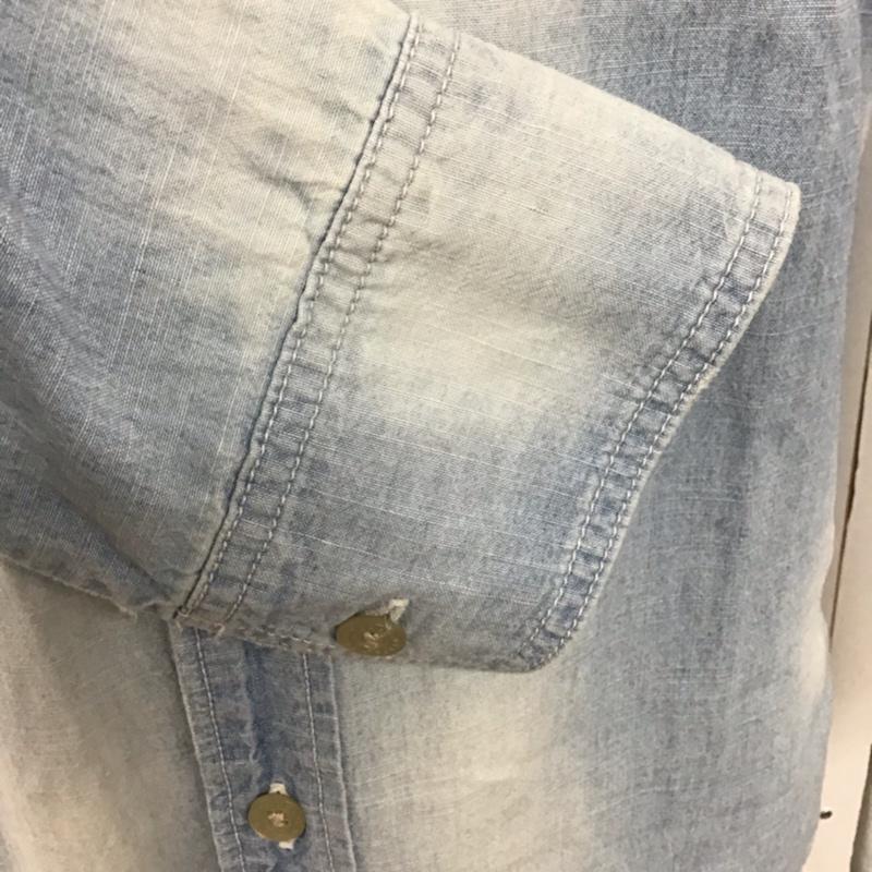 ダブルタップス WTAPS シャツ、ブラウス 長袖 141GWDT-SHM06 シャンブレーシャツ 1 無地 水色 / ライトブルー / メンズ USED 古着 中古 10072106