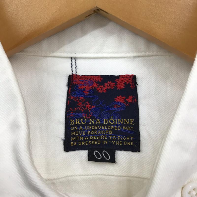 ブルーナボイン BRUNABOINNE シャツ、ブラウス 長袖 4055P-00 ボタンダウン 無地 白 / ホワイト / メンズ USED 古着 中古 10072110