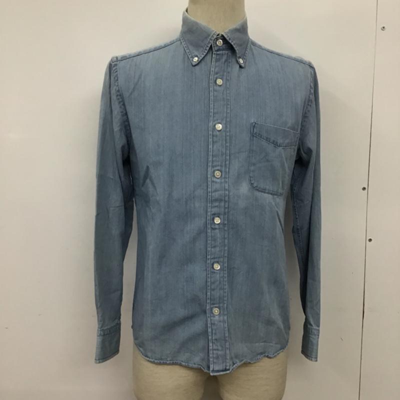 グリーンレーベルリラクシング green label relaxing シャツ、ブラウス 長袖 3211-166-1658 ボタンダウン S 無地 水色 / ライトブルー / メンズ USED 古着 中古 10072112
