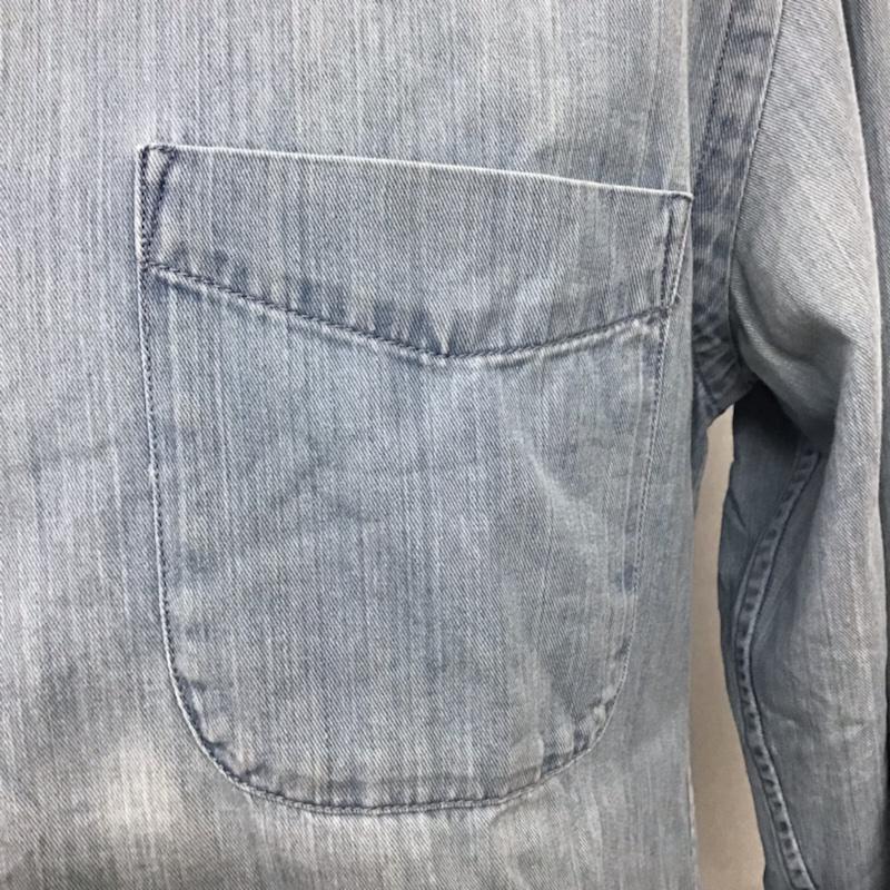 グリーンレーベルリラクシング green label relaxing シャツ、ブラウス 長袖 3211-166-1658 ボタンダウン S 無地 水色 / ライトブルー / メンズ USED 古着 中古 10072112