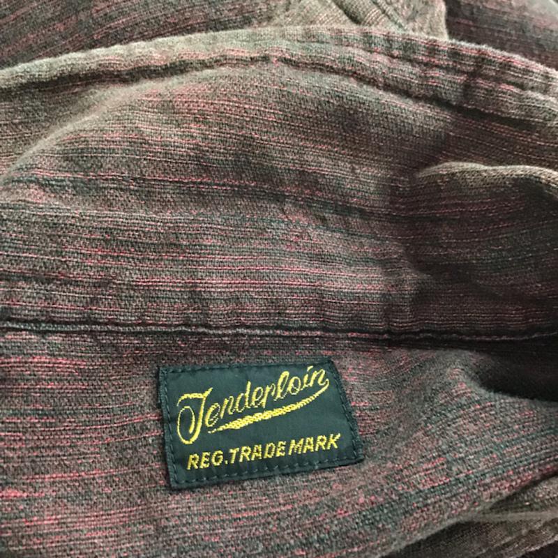 テンダーロイン TENDERLOIN シャツ、ブラウス 長袖 コットン S 無地 黒 / ブラック / X えんじ / ワインレッド / メンズ USED 古着 中古 10072120