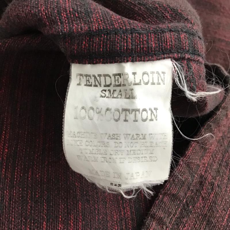 テンダーロイン TENDERLOIN シャツ、ブラウス 長袖 コットン S 無地 黒 / ブラック / X えんじ / ワインレッド / メンズ USED 古着 中古 10072120