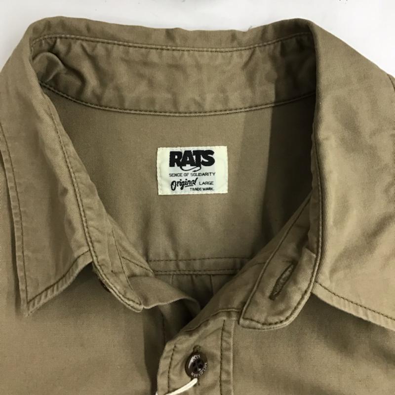 ラッツ RATS シャツ、ブラウス 長袖 14RS-0903 ミリタリー L 無地 ベージュ / ベージュ / メンズ USED 古着 中古 10072128
