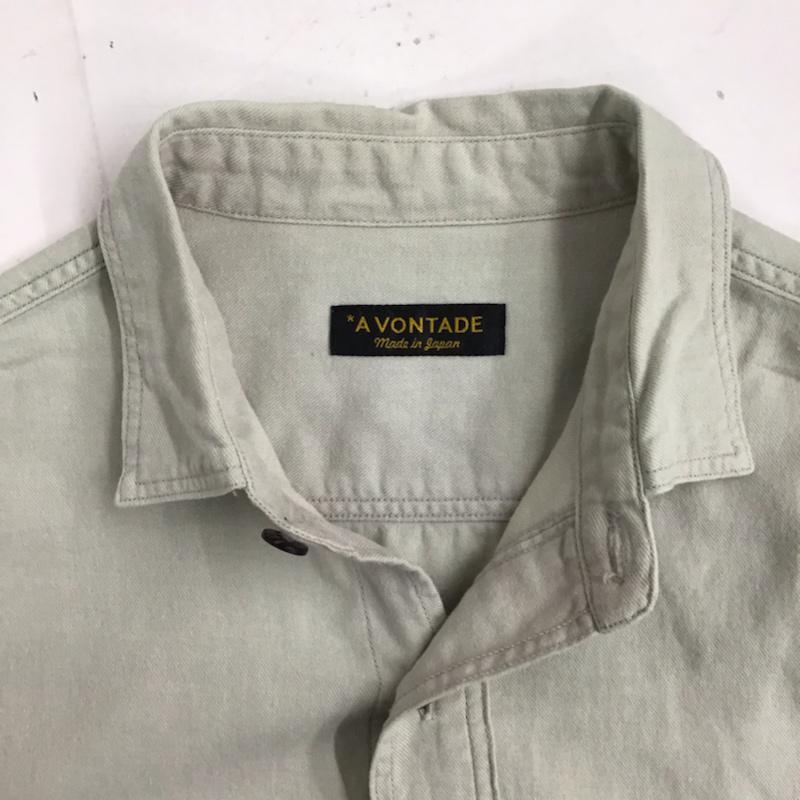 アボンタージ A VONTADE シャツ、ブラウス 長袖 コットンウール 無地 灰 / グレー / メンズ USED 古着 中古 10072130